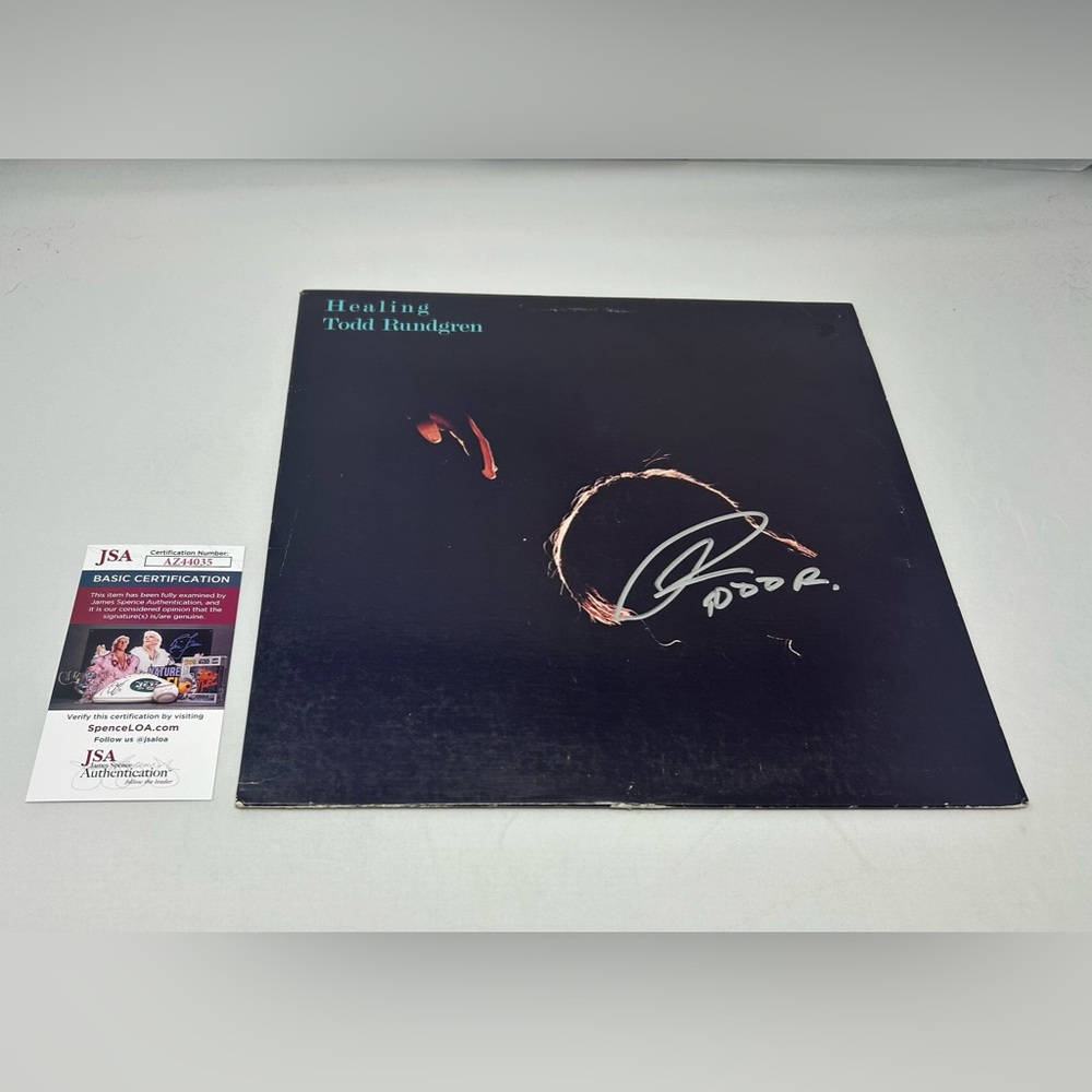 Todd Rundgren signed Healing Album JSA COA